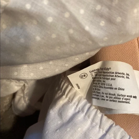 Cabbage Patch Kid Doll with Red Brown Hair and Gray Dress - Picture 8 of 10